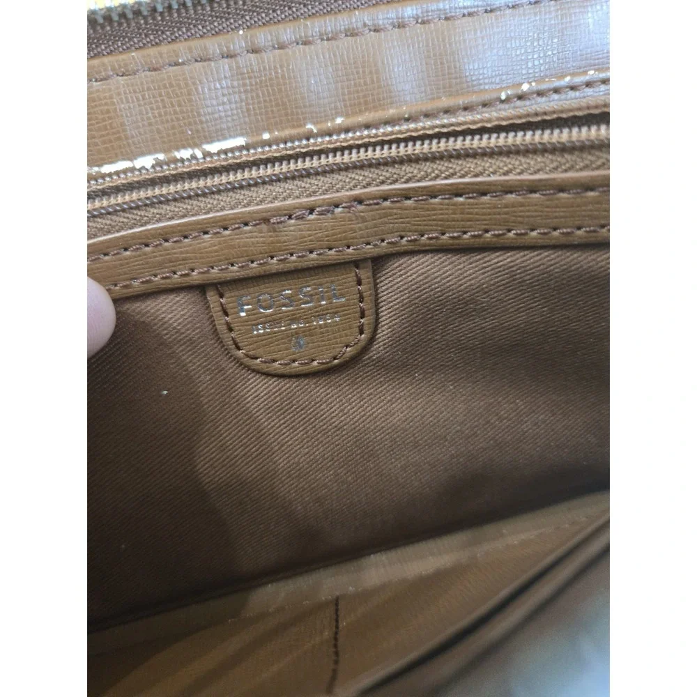 FOSSIL SYDNEY SIGNATURE ZIP CLUTCH WALLET WRISTLET Retro Funky Pattern